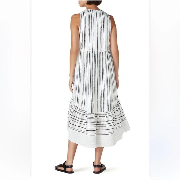 3.1 Phillip Lim High-Low Painted Black and White Sleeveless Dress- Size 0 - Picture 2 of 8